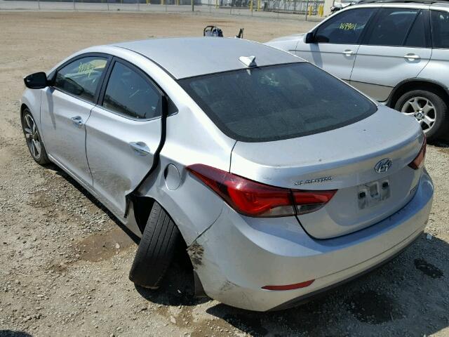 5NPDH4AE0EH474844 - 2014 HYUNDAI ELANTRA SE SILVER photo 3