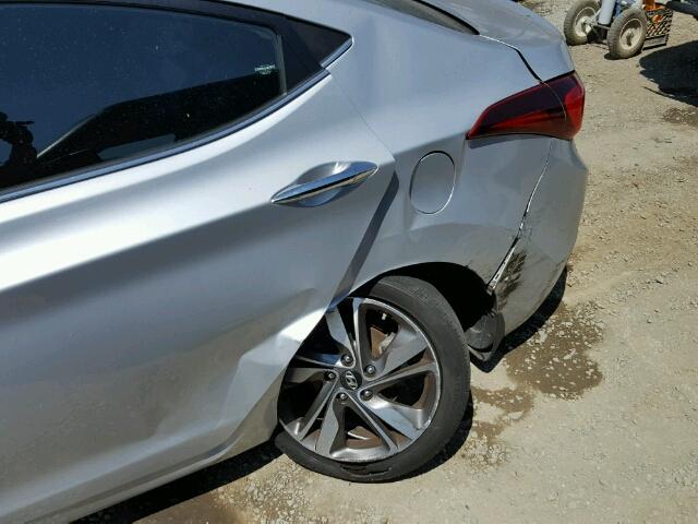 5NPDH4AE0EH474844 - 2014 HYUNDAI ELANTRA SE SILVER photo 9