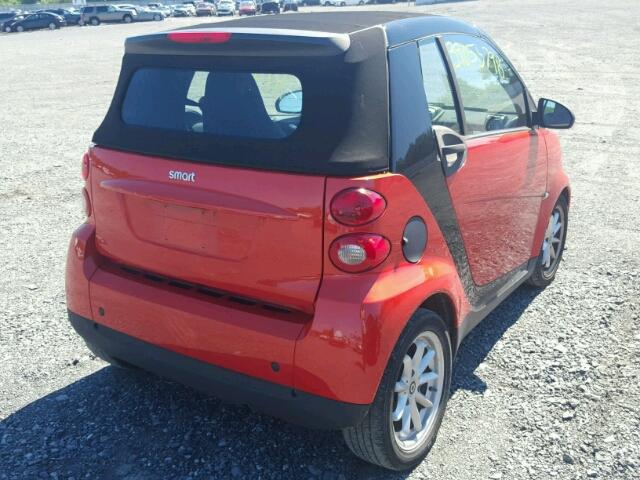WMEEK31X08K188324 - 2008 SMART FORTWO PAS 橙色 照片 4