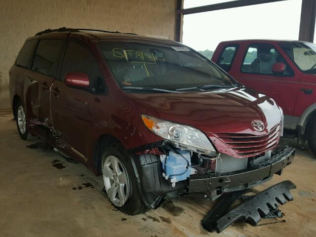 5TDKK3DC2FS690414 - 2015 TOYOTA SIENNA LE MAROON photo 1