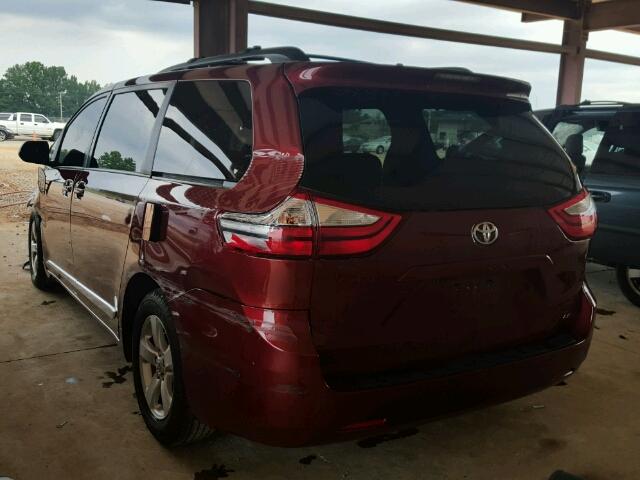 5TDKK3DC2FS690414 - 2015 TOYOTA SIENNA LE MAROON photo 3