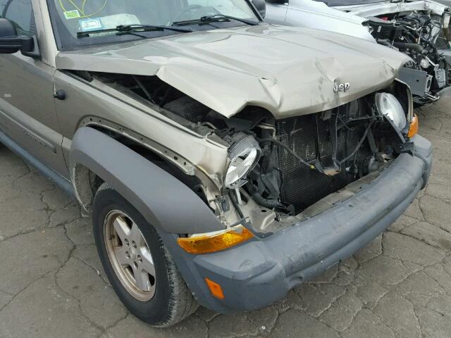 1J4GL48K97W641393 - 2007 JEEP LIBERTY SP TAN photo 10