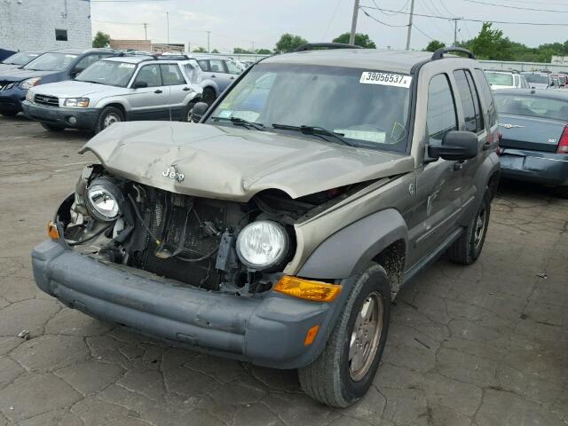 1J4GL48K97W641393 - 2007 JEEP LIBERTY SP TAN photo 2