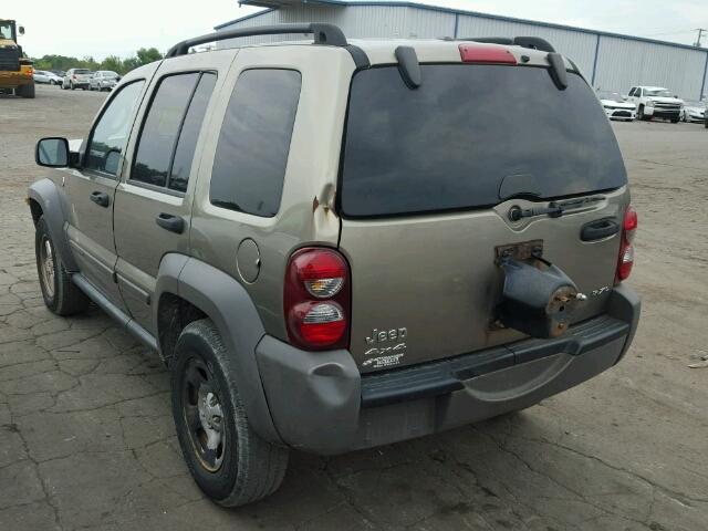 1J4GL48K97W641393 - 2007 JEEP LIBERTY SP TAN photo 3