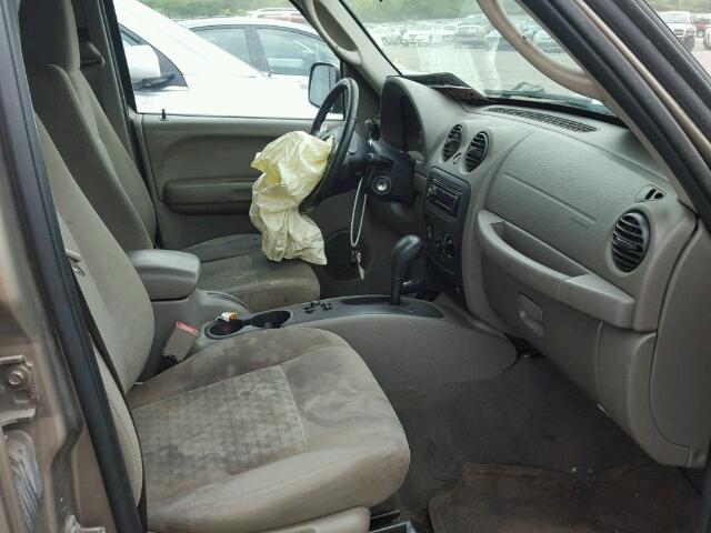 1J4GL48K97W641393 - 2007 JEEP LIBERTY SP TAN photo 5