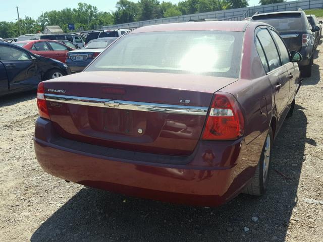 1G1ZS58F07F299495 - 2007 CHEVROLET MALIBU LS 栗色 照片 4