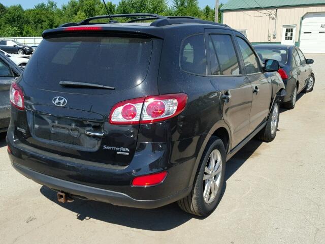 5XYZK4AG3BG064714 - 2011 HYUNDAI SANTA FE L BLACK photo 4