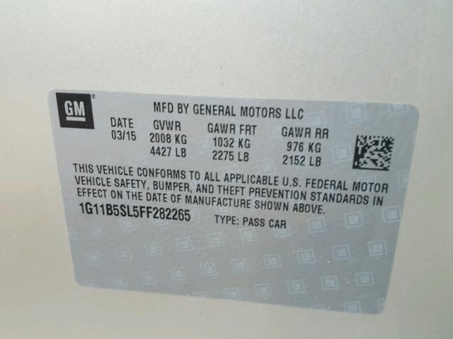 1G11B5SL5FF282265 - 2015 CHEVROLET MALIBU LS Алтын фото 10