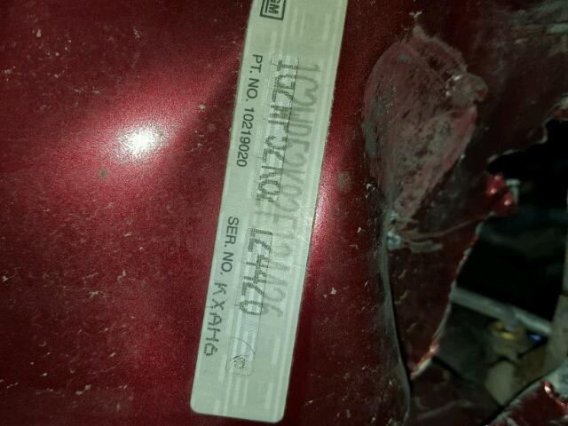 1G2WP52K82F124426 - 2002 PONTIAC GRAND PRIX RED photo 10