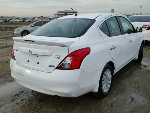 3N1CN7AP7EK440481 - 2014 NISSAN VERSA WHITE photo 4