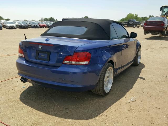 WBAUL7C50BVE87229 - 2011 BMW 128 I BLUE photo 4