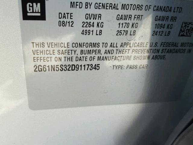 2G61N5S32D9117345 - 2013 CADILLAC XTS SILVER photo 10