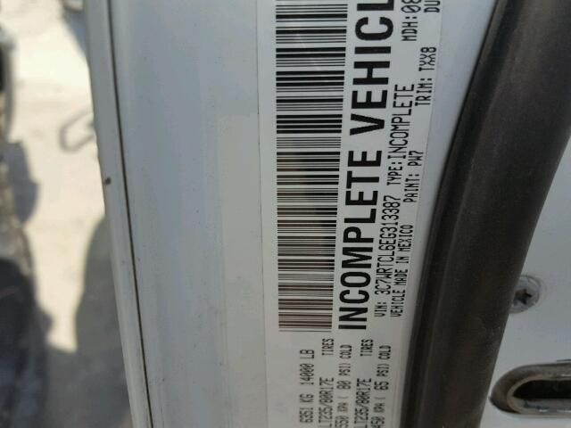 3C7WRTCL6EG313387 - 2014 RAM 3500 WHITE photo 10