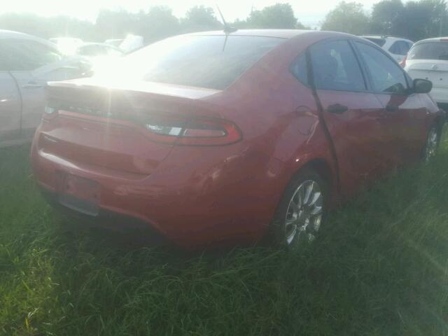 1C3CDFAA8DD266719 - 2013 DODGE DART SE RED photo 4