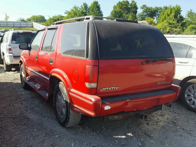 1GKDT13W0S2539261 - 1995 GMC JIMMY RED photo 3