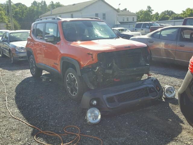 ZACCJBCB1HPF46928 - 2017 JEEP RENEGADE T ORANGE photo 1