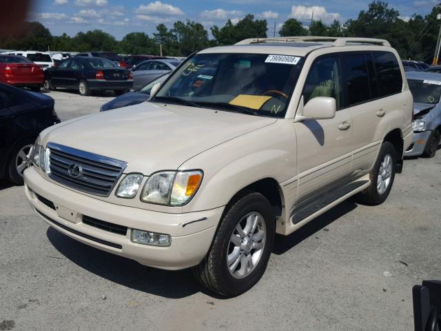 JTJHT00W843545301 - 2004 LEXUS LX 470 CREAM photo 2