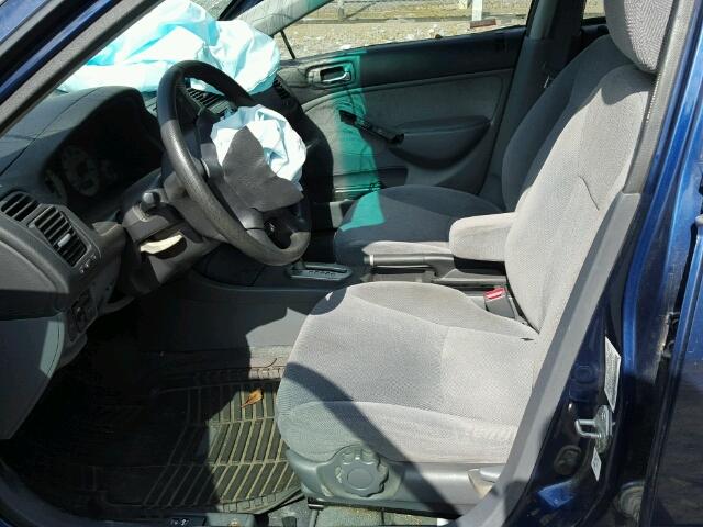 1HGES26792L020931 - 2002 HONDA CIVIC BLUE photo 5