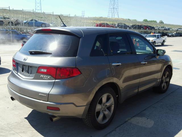 5J8TB18547A012168 - 2007 ACURA RDX TECHNO GRAY photo 4