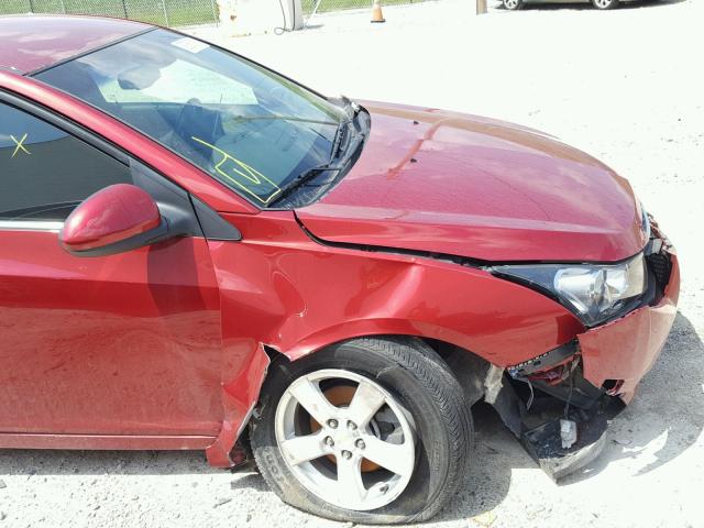 1G1PF5SC8C7184545 - 2012 CHEVROLET CRUZE LT RED photo 9