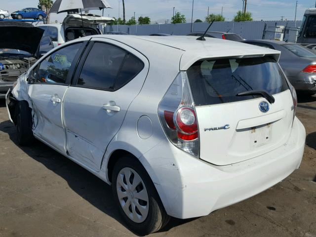 JTDKDTB39E1567766 - 2014 TOYOTA PRIUS C WHITE photo 3