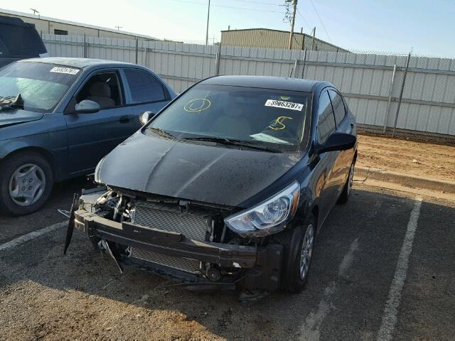 KMHCT4AE0GU970631 - 2016 HYUNDAI ACCENT SE BLACK photo 2