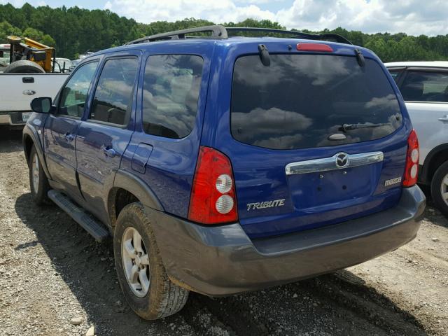 4F2YZ04145KM64951 - 2005 MAZDA TRIBUTE S BLUE photo 3