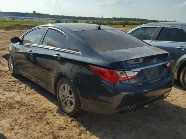 5NPEB4AC3DH731580 - 2013 HYUNDAI SONATA GLS BLACK photo 3