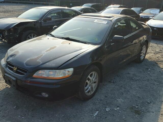 1HGCG22591A016353 - 2001 HONDA ACCORD BLACK photo 2