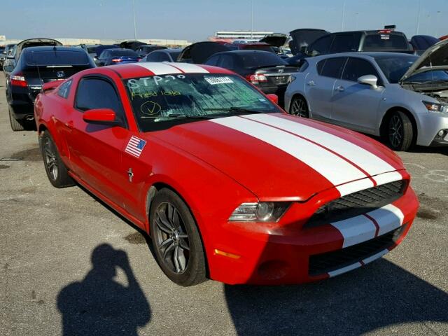 1ZVBP8AM7E5306141 - 2014 FORD MUSTANG RED photo 1