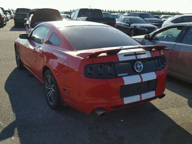 1ZVBP8AM7E5306141 - 2014 FORD MUSTANG RED photo 3