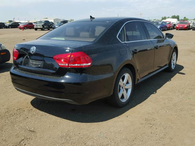 1VWBH7A38CC094941 - 2012 VOLKSWAGEN PASSAT SE BLACK photo 4