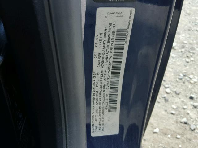 3VWSF31Y76M332176 - 2006 VOLKSWAGEN NEW BEETLE 蓝色 照片 10