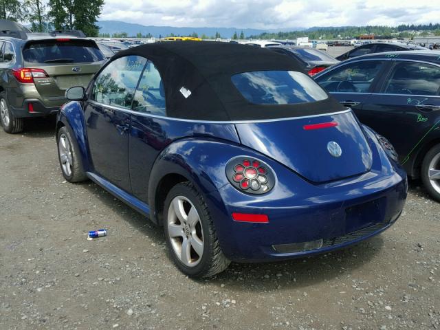 3VWSF31Y76M332176 - 2006 VOLKSWAGEN NEW BEETLE 蓝色 照片 3