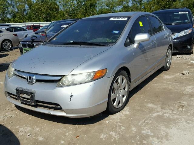 1HGFA16516L007015 - 2006 HONDA CIVIC LX SILVER photo 2