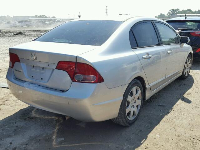 1HGFA16516L007015 - 2006 HONDA CIVIC LX SILVER photo 4