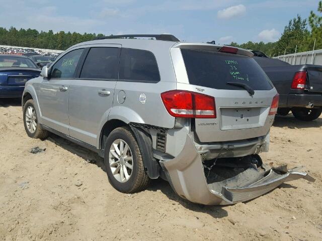 3C4PDCBG9DT572451 - 2013 DODGE JOURNEY SX SILVER photo 3