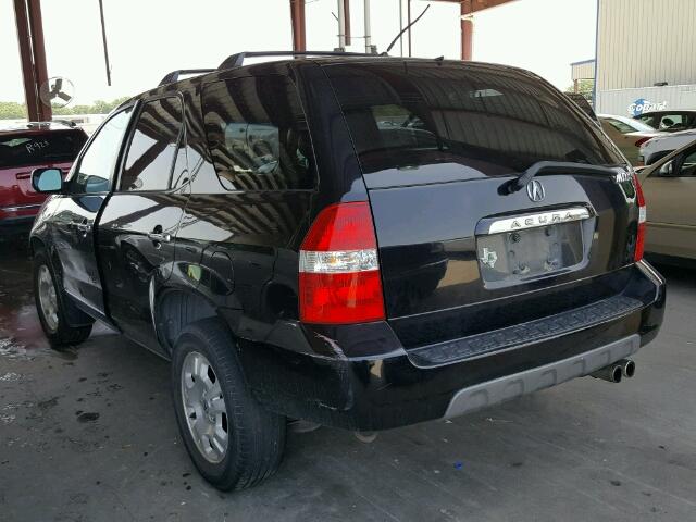 2HNYD18452H502497 - 2002 ACURA MDX BLACK photo 3