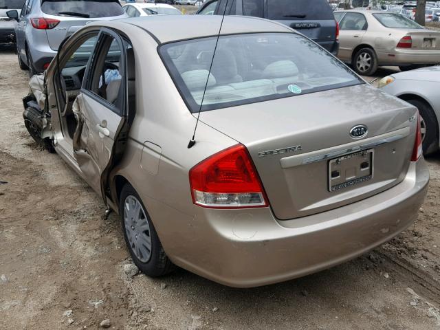 KNAFE121875433907 - 2007 KIA SPECTRA EX GOLD photo 3