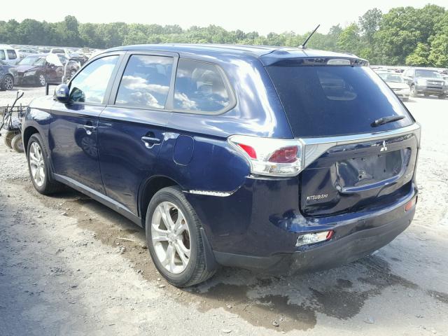 JA4AD3A33EZ016273 - 2014 MITSUBISHI OUTLANDER BLUE photo 3