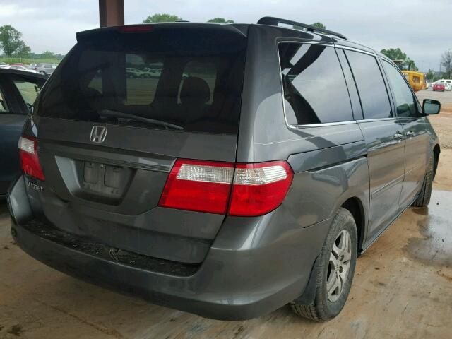 5FNRL38717B123349 - 2007 HONDA ODYSSEY EX GRAY photo 4