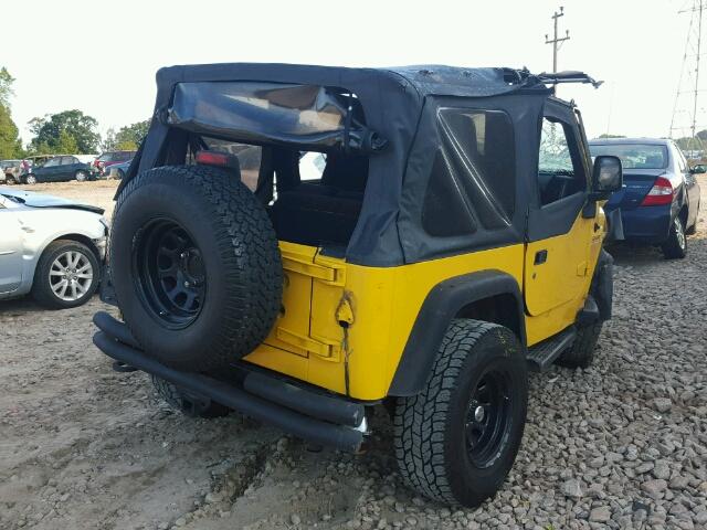 1J4FA49S73P371682 - 2003 JEEP WRANGLER / YELLOW photo 4