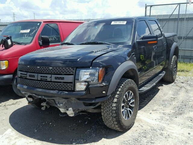 1FTFW1R6XEFC07909 - 2014 FORD F150 SVT R BLACK photo 2