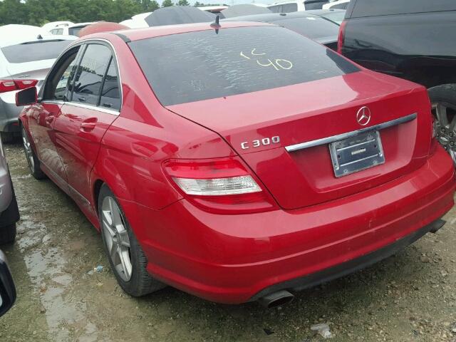 WDDGF5EB8BF648728 - 2011 MERCEDES-BENZ C RED photo 3