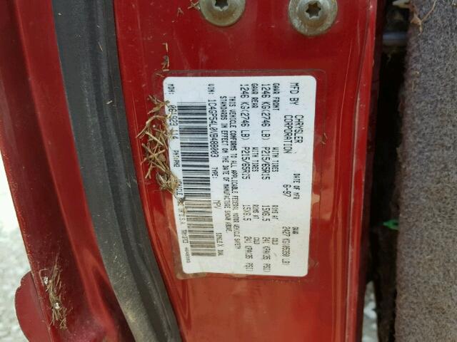 1C4GP54L0VB488003 - 1997 CHRYSLER TOWN & COU RED photo 10