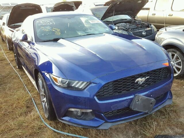 1FA6P8TH5F5302228 - 2015 FORD MUSTANG BLUE photo 1