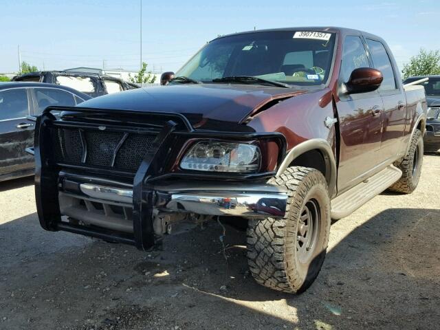 1FTRW07L32KC45095 - 2002 FORD F150 SUPER BURGUNDY photo 2