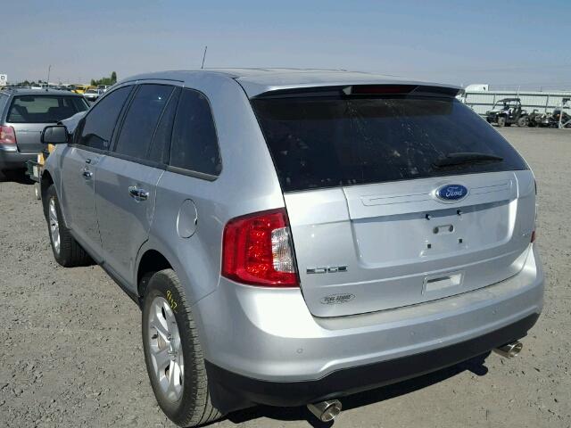 2FMDK3JC7BBB04004 - 2011 FORD EDGE SEL SILVER photo 3