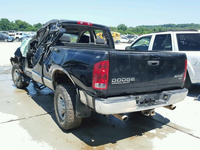 3D7KU28DX4G156845 - 2004 DODGE RAM 2500 S BLACK photo 3