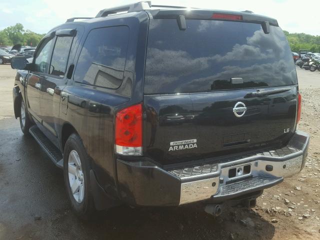 5N1AA08B24N735767 - 2004 NISSAN ARMADA SE BLACK photo 3